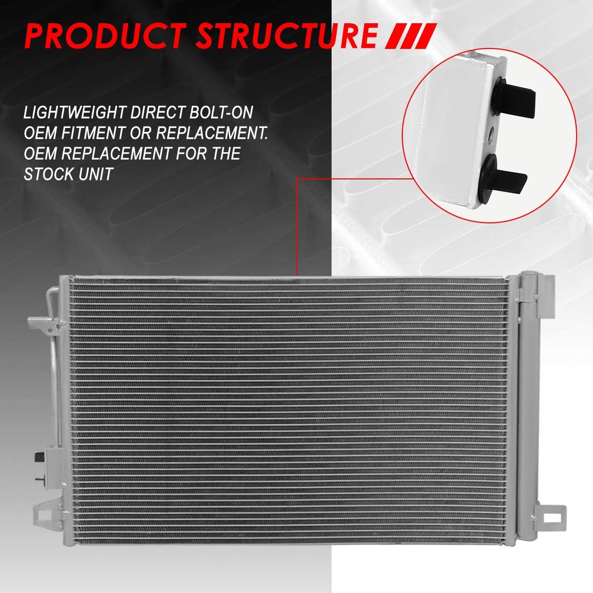 Auto Dynasty 3649 Aluminum A/C Condenser Compatible with Chevy Traverse Buick Enclave 07-17