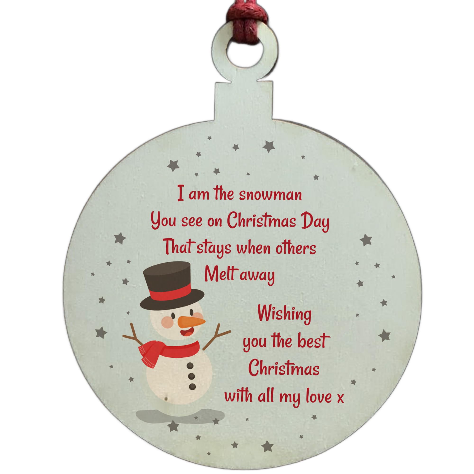 Wishing You The Best Christmas Tree Decoration Gift For Family Friendship Gift