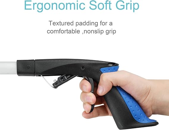 Litter Picker, Pick-Up Tool Long Arm Mechanical Grabber Reacher Grab & Grip Rubbish Pick Up Hand Tool,Foldable Lightweight Extender Gripper Tool Long Handy Assist Tool (Blue 1)