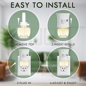 Plug in Air Freshener Refills, Wall Plug In Refill 6 Count, Summer Scents | Lavender, Linen & Vanilla, 3.96 Fl Oz, Air Fresheners for Home, Compatible with Air Wick & Glade
