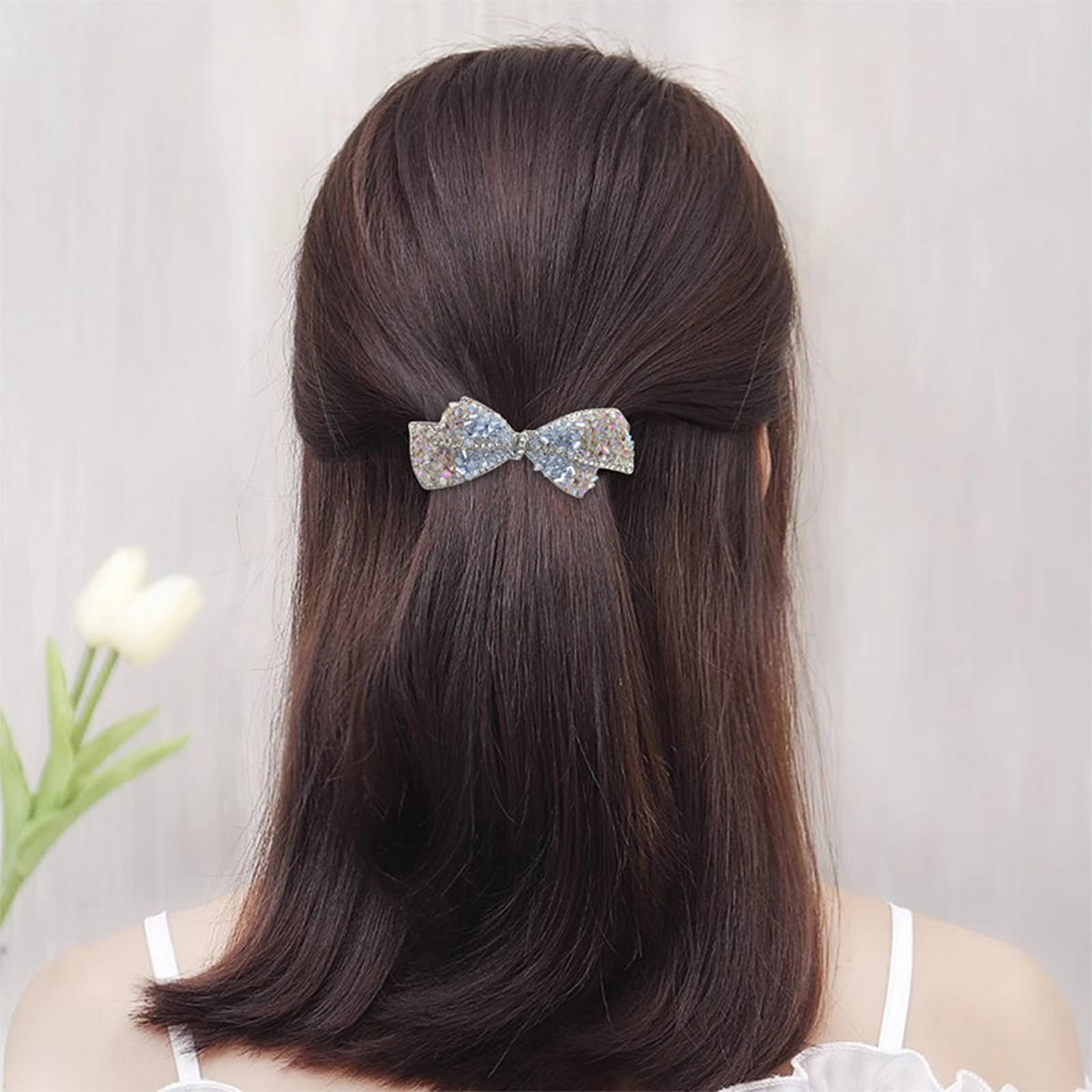 Haarspangen Damen Haarklammer Große Handgemachte Gewebte Frühlingshaarspange, Haaraccessoire Für Half-up-frisuren-02-2 Stk