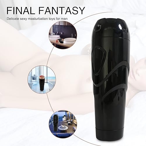 Miniatura 2 de Masturbador masculino con 10 potentes modos de empuje para la estimulación del pene, ADILAIDUN manos libres, coño eléctrico de bolsillo, taza