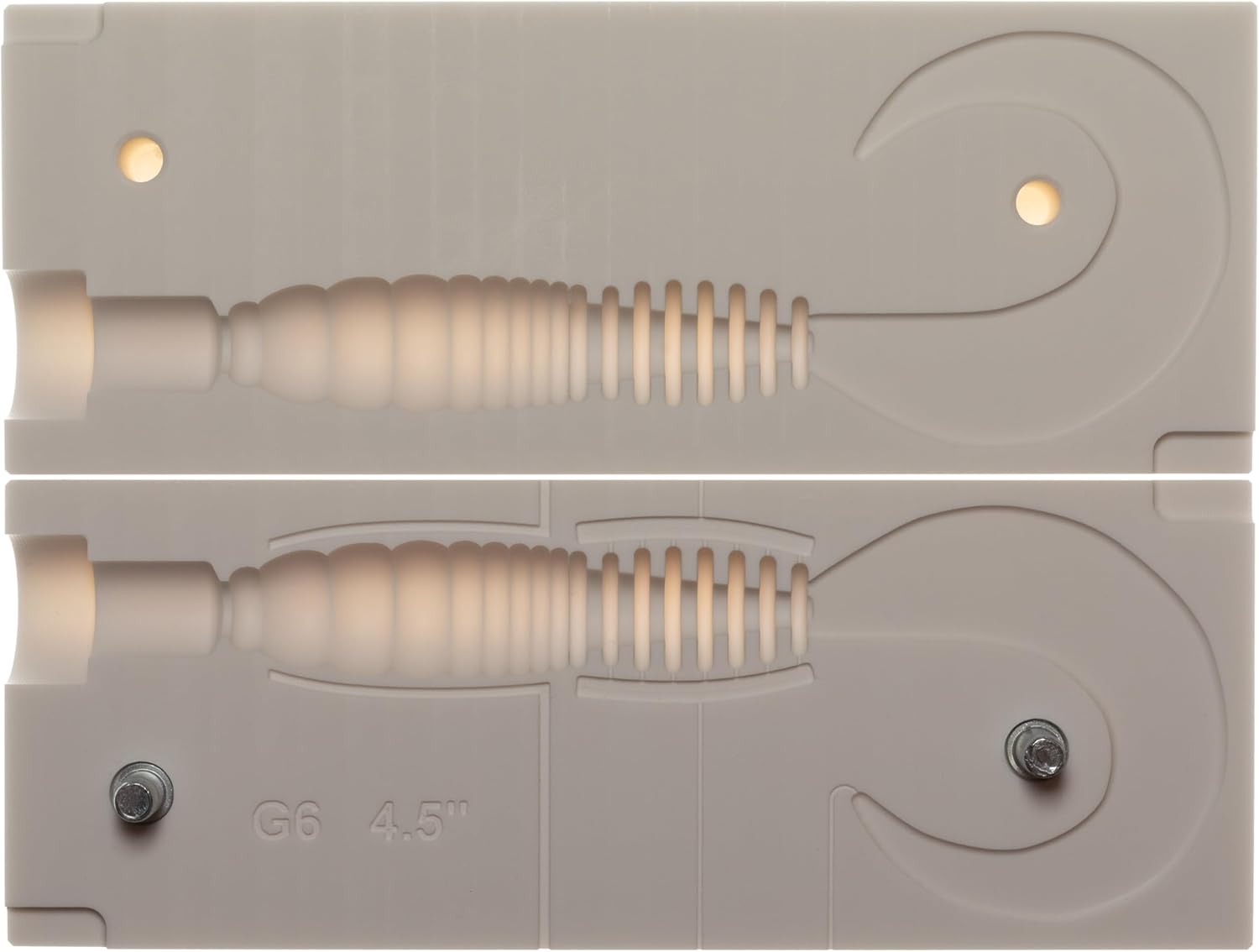 Generic Authentic Handmade Pillo Grub Bait Form 4.5"" Soft Plastic DIY Making Lure Craft, Small, White