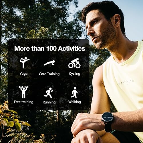 Miniatura 3 de AGM Legion - Reloj inteligente resistente para hombre, resistente al agua 5 ATM, a prueba de golpes y caídas, más de 100 modos deportivos, llamadas