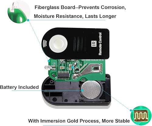 Miniatura 2 de Foto&Tech Control remoto de liberación inalámbrica IR compatible con PENTAX Q PENTAX DSLR 645Z 645D K-5 II K-5 II s K-1 K-3 II K-3 K-50 K-30 K-30