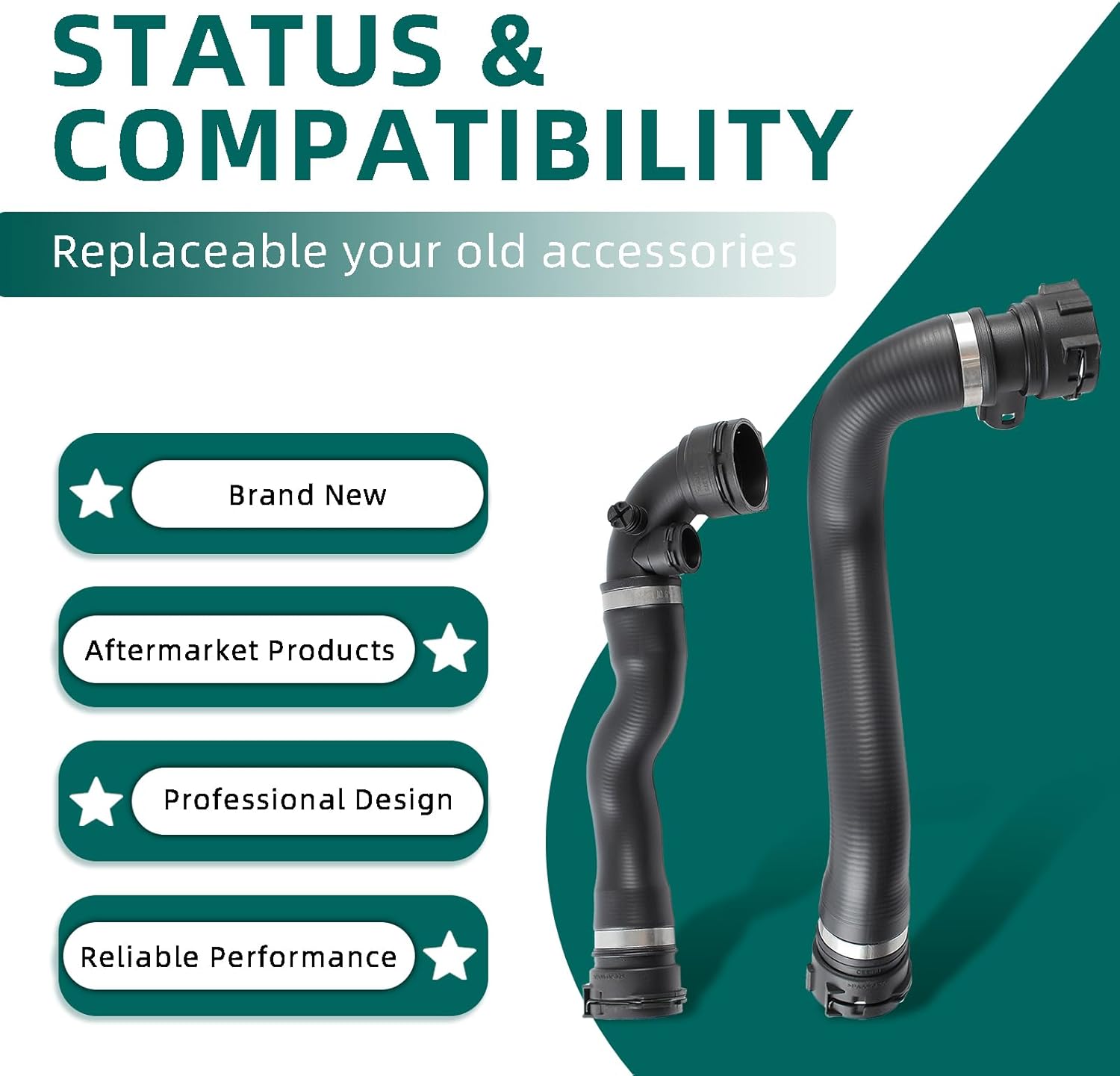 AUTOKAY 17127510952 11531436408 Upper & Lower Radiator Hoses Fits for BMW 330Ci 325xi 330i 330xi 325i 328i 323Ci 1999 2000 2001 2002 2003 2004 2005
