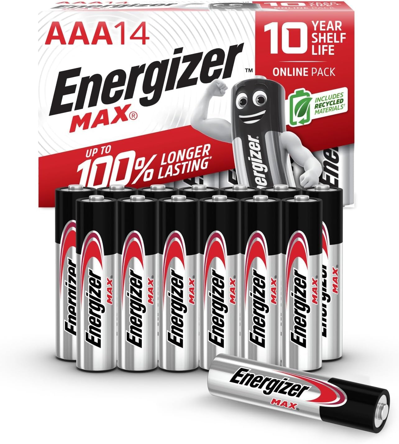 Energizer Max Piles AAA Alcaline 1,5V Lot de 14 - Longue durée