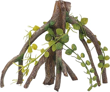 AQUA KT Reptile Corner Climbing Tree Branch with Plant Leaves for Snake