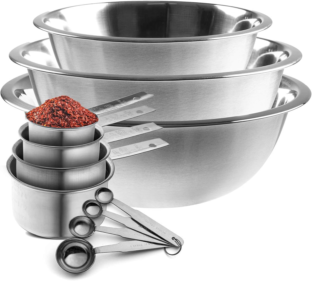 Mixing Bowls Set Mixing Bowls with Measuring Cups & Spoons, Stackable