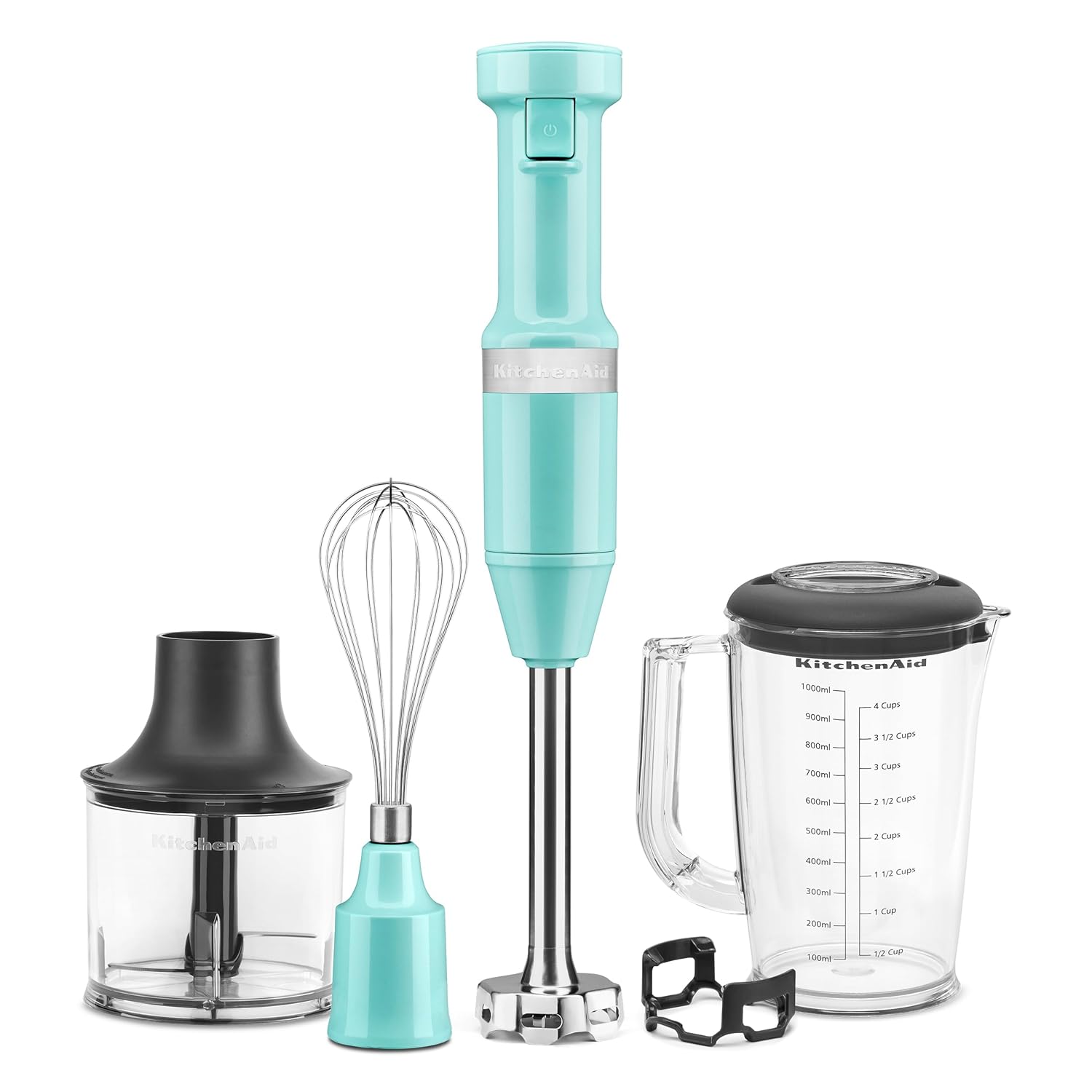 KitchenAid Variable Speed Corded Hand Blender with Accessories Aqua Sky KHBV83AQ
