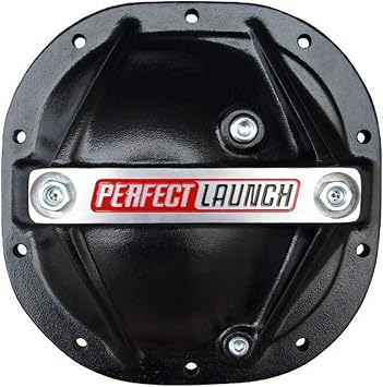 Proform 69501 Black Aluminum Differential Cover with Perfect Launch Logo and 8.8" Bearing Cap Stabilizer Bolts for Ford