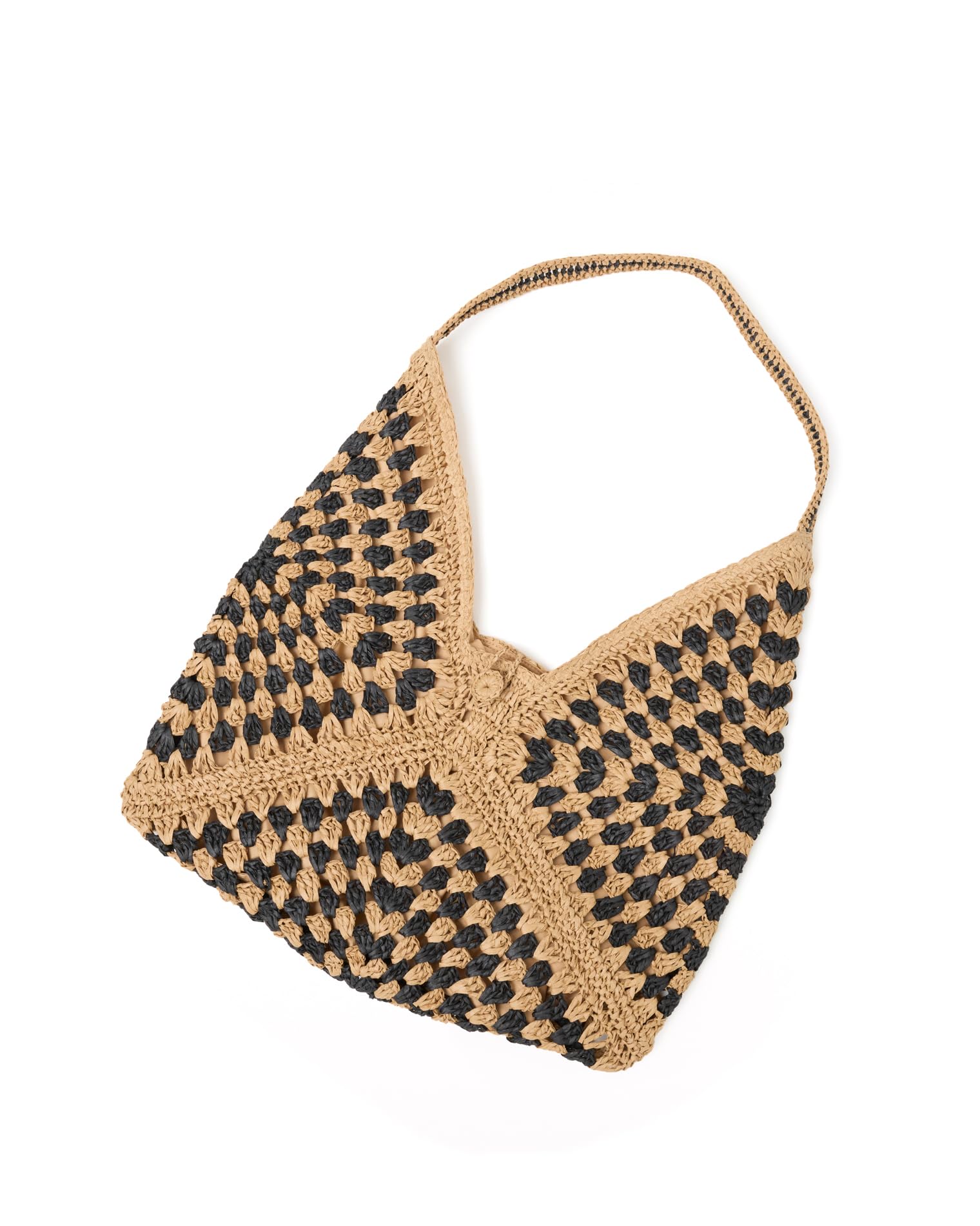 L*Space Nadia One Piece Swimsuit for Women, Blanket Stitch Detail, Scoop Front Bodysuit Fit with Adjustable Straps, Black/Cream, L