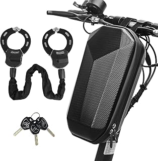 Scooter Chain Lock with Scooter Bag, Security Anti-Theft Bike Lock, Handcuff Chain Lock and Bag for Bike Electric Scooter, Motorcycle, Bicycle, Electric Scooter Accessories