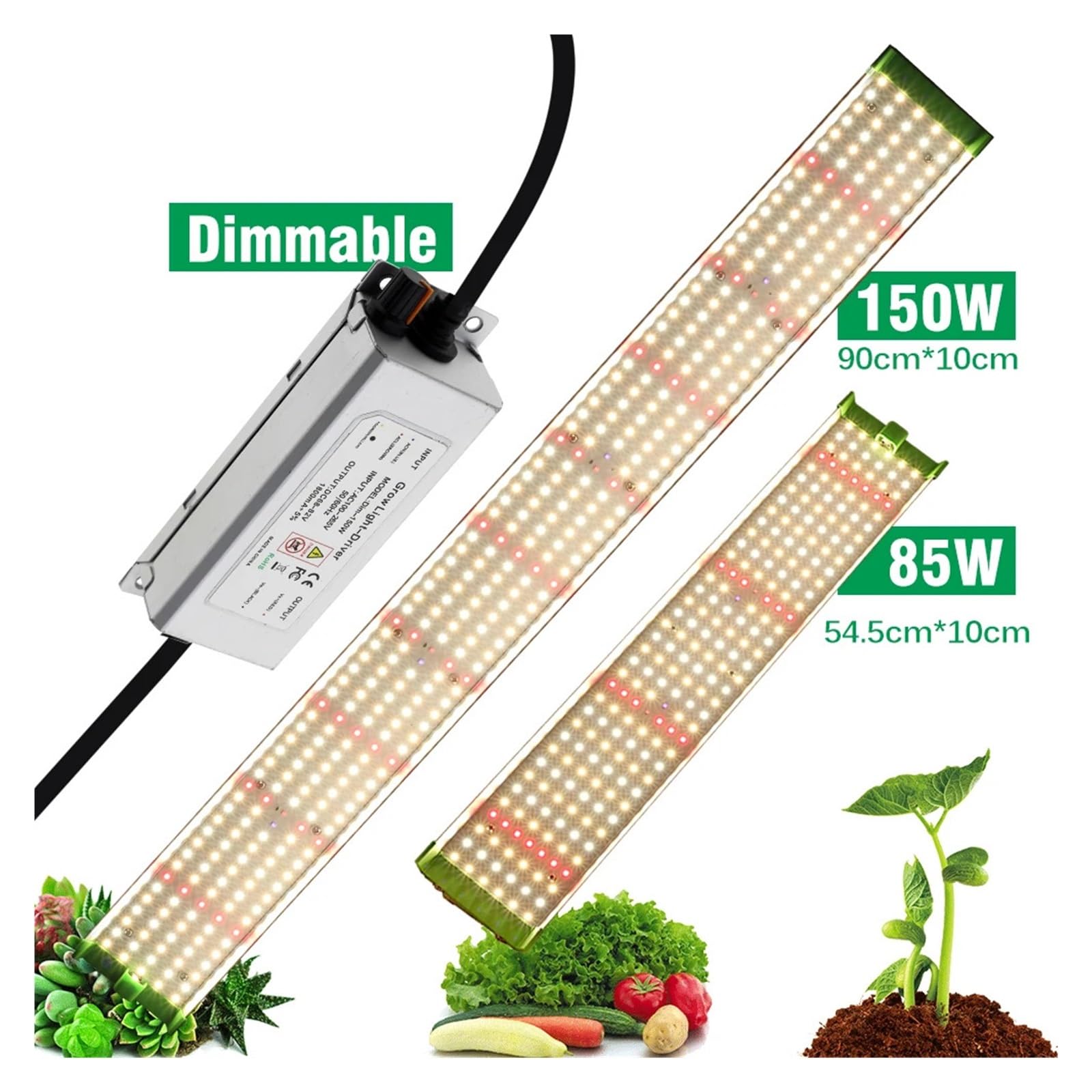 Lámpara de Planta, Luz LED de cultivo de 150W con lámpara de crecimiento de plantas de espectro completo LM281B for siembra de flores de plantas hidropónicas de invernadero de interior , para Plantas(