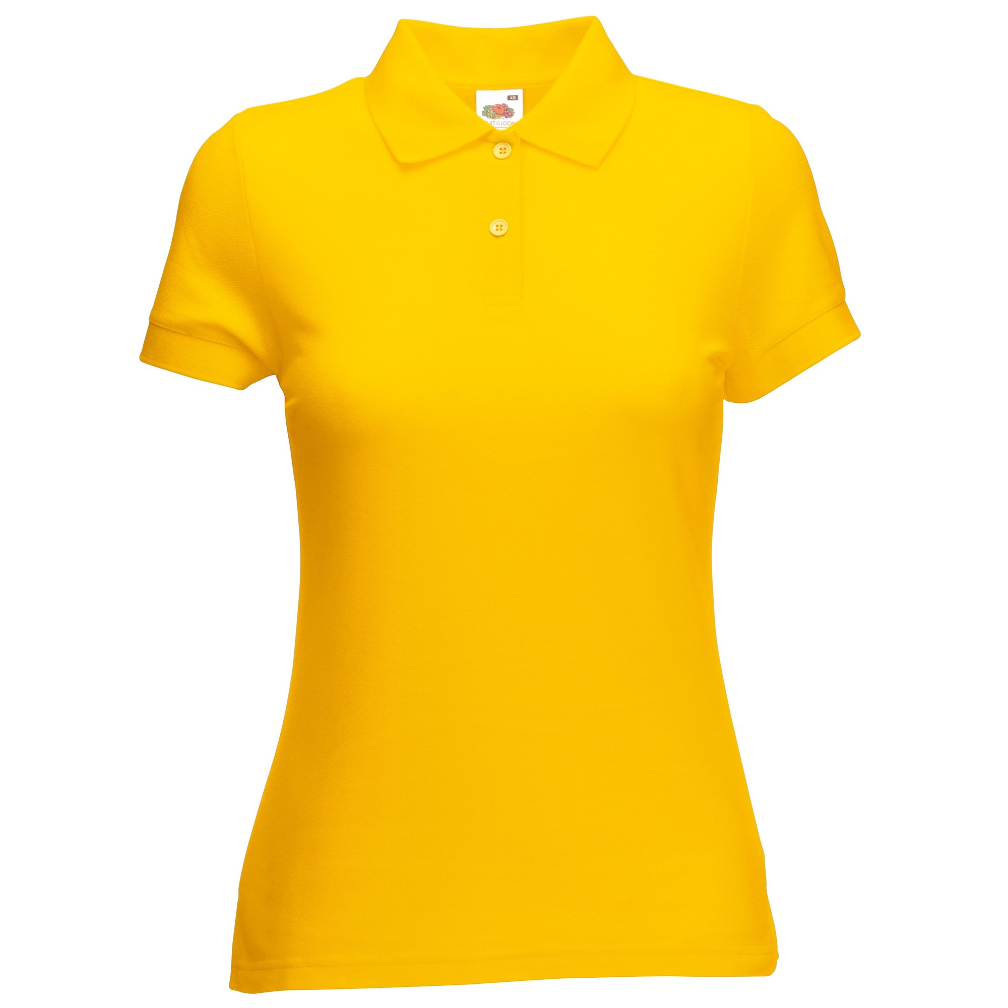 Fruit Of The Loom Women's Yellow Lady Fit Short-Sleeved Polo Shirt In | Size: Xs