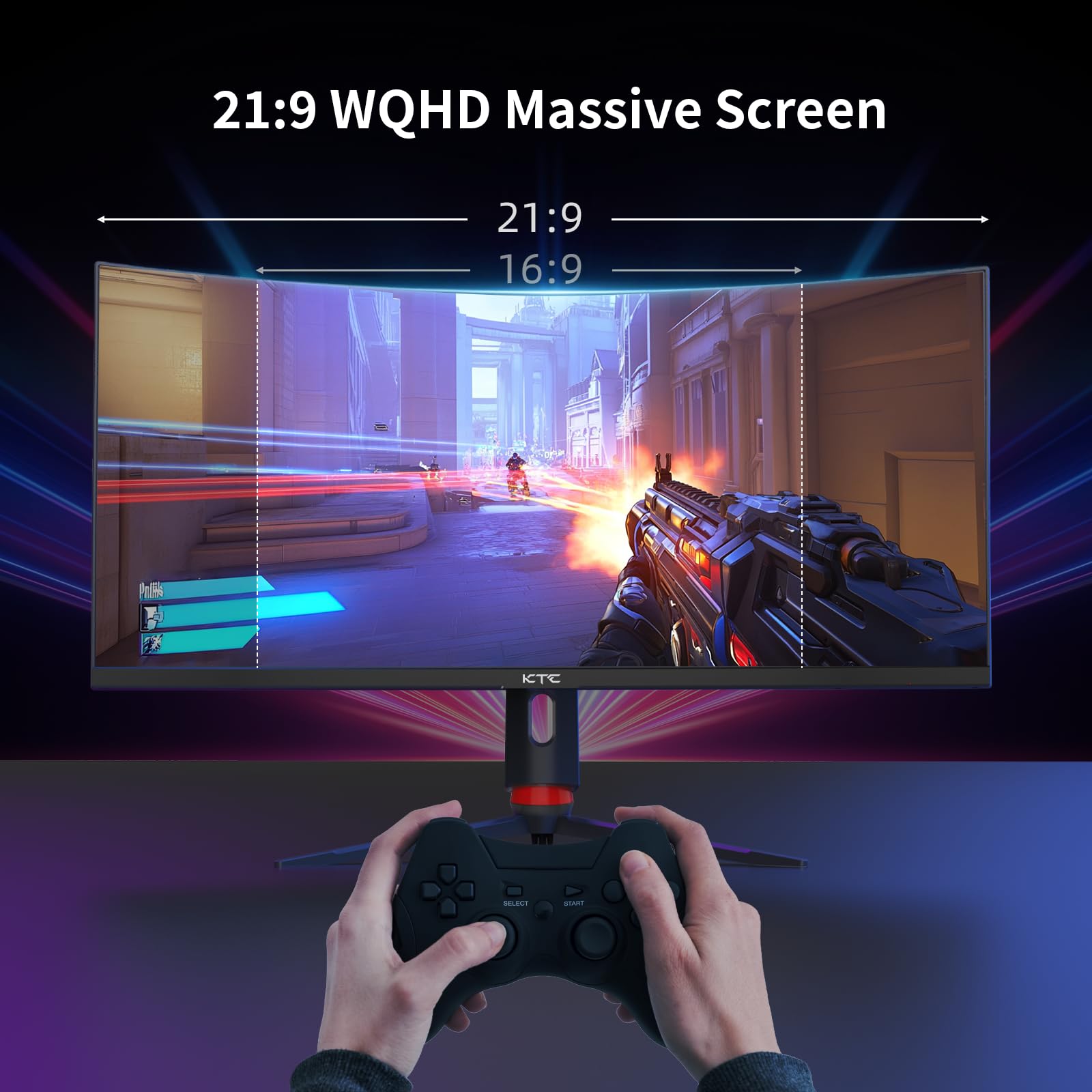 Amazon.co.jp: KTC 34'' Curved Ultrawide Gaming Monitor, 21:9