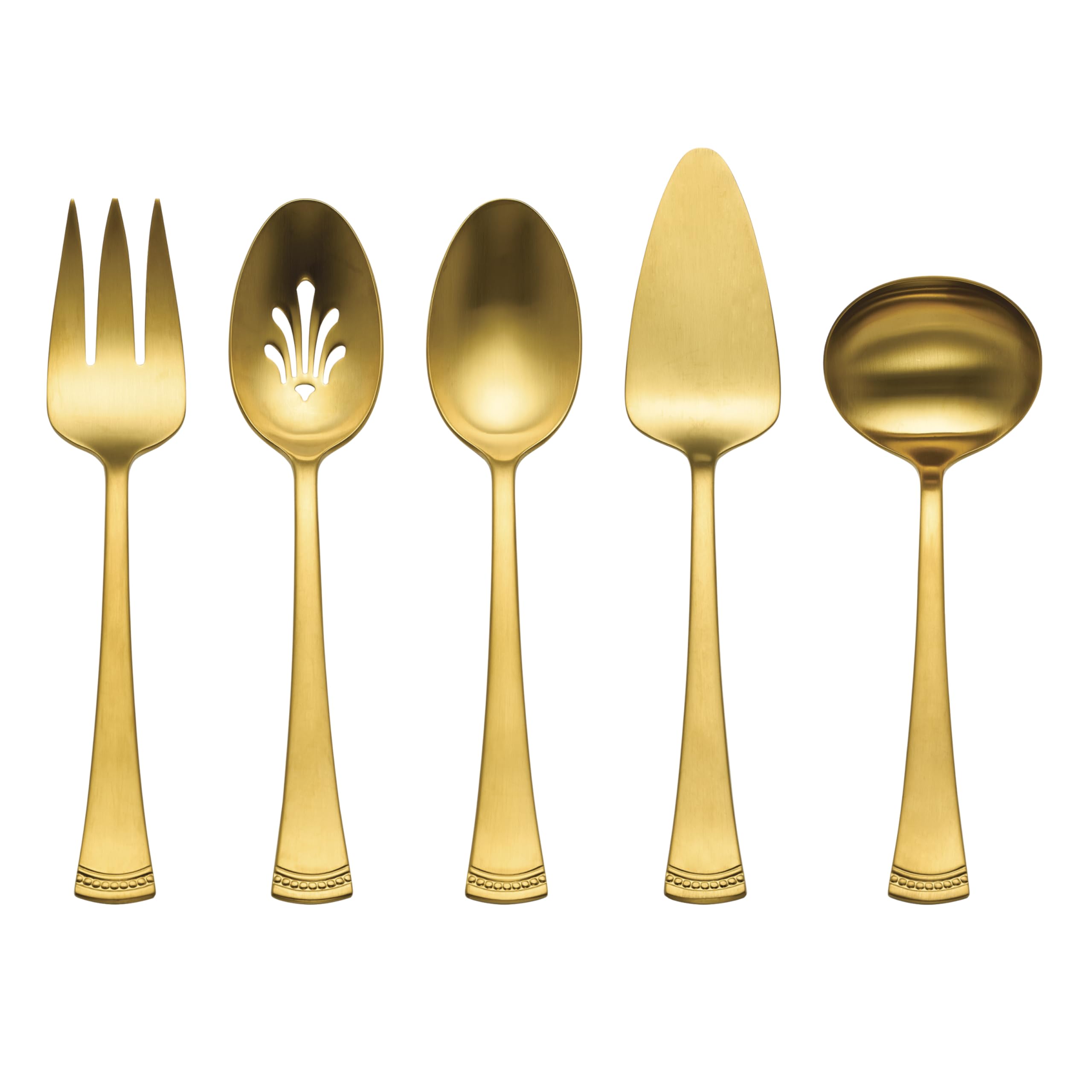 Amazon.com | Lenox Silverware Set, Portola Satin Gold 5-Piece