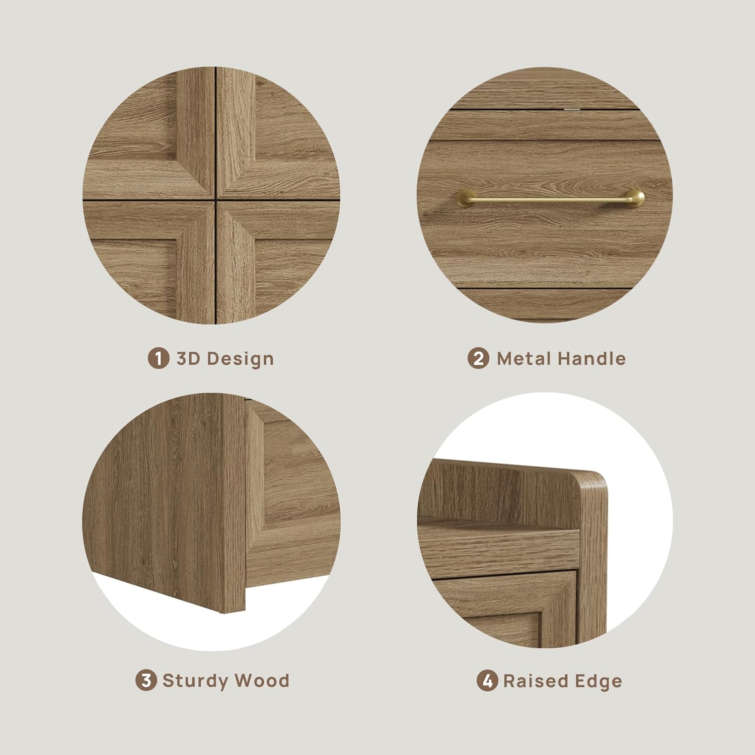 SICOTAS 6 Drawer Dresser for Bedroom-112.8" Extra-Wide Wooden Chest of Drawers with Large Storage, Long Dresser TV Stand with Drawers, Mid Century Modern Closet Dressers for Nursery, Brown Oak, 2PCS