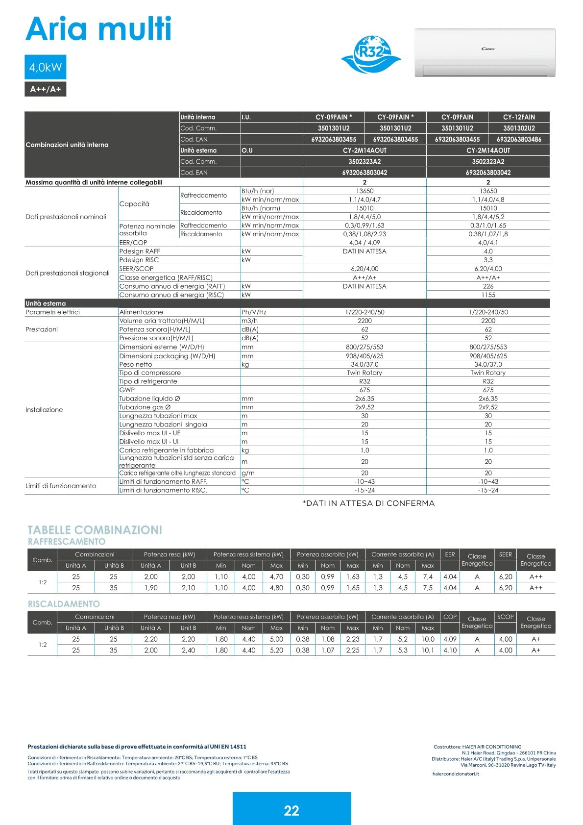 Climatizzatore Ariston Prios 9+12 Dual Split Inverter - Classe A++, Con Gas R32 E Funzione Wi-Fi - Foto 3
