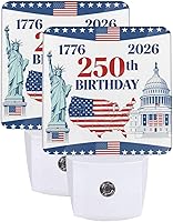 Vista 28 de Juego de 2 luces nocturnas de muñeco de nieve de Navidad, con sensor automático azul, luces nocturnas LED del atardecer al amanecer, lámpara