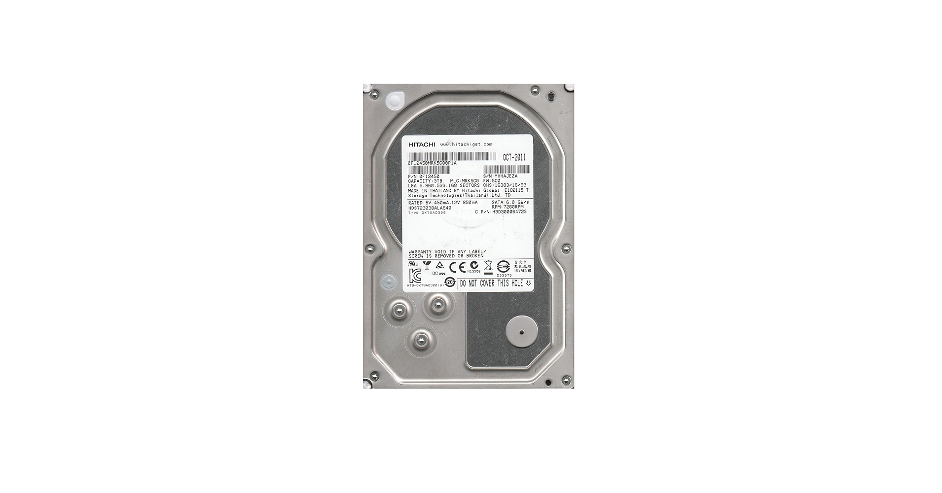Amazon.com: Hitachi, Deskstar 7K3000 HDS723030ALA640 3 TB