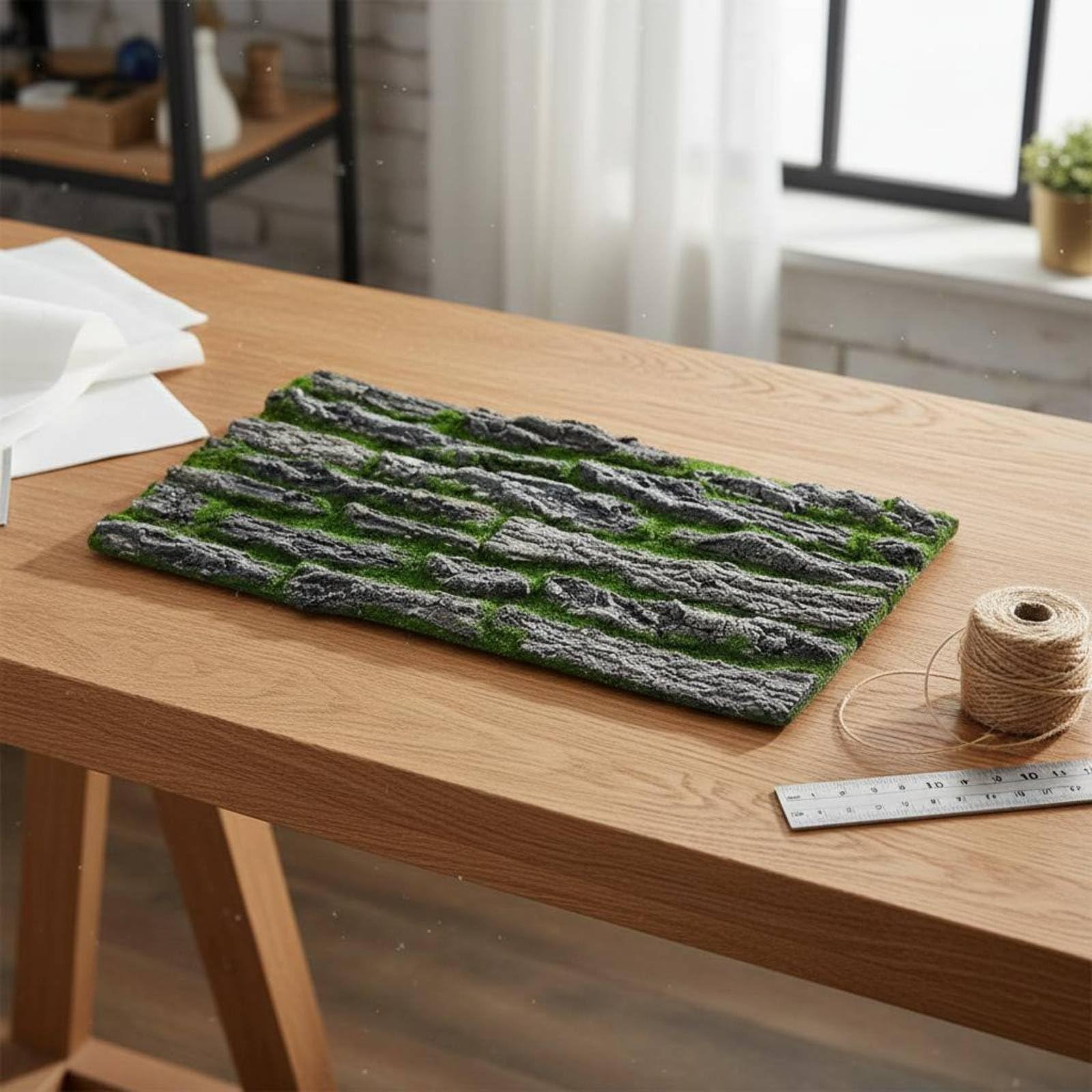 Panneau Décoratif Verdure Simulée en Mousse Flexible Aspect Naturel pour Décorations Miniatures Scènes Maqutes Adapté à, 1m X 2m, Style to 10