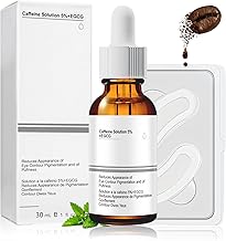 Caffeine Solution 5% + EGCG, Caffeine Serum Eye Contour + Microneedle Dissolving Patches for Eyes, Occhis Caffeinav Contour, Contour Serum Against Dark Circles and Puffy