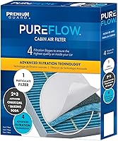 Vista 2 de Filtro de aire de cabina PureFlow PC5459X Compatible con Honda Pilot 2003-2008, Acura MDX 2001-2006