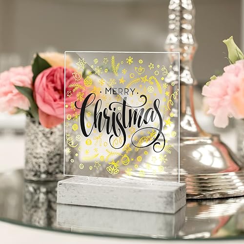 Miniatura 7 de 20 piezas de acrílico de 0.079 pulgadas para base de luz, hoja de acrílico transparente, cuadrado y redondo, letrero en blanco con protección de