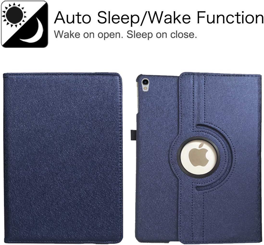 Hsxfl Rotating Case for iPad Air 3 Case 2019(3rd Gen)/iPad Pro 10.5 2017 Case- 360 Degree Rotating Adjustable Multiple Stand Smart Cover Case with Auto Sleep Wake for Apple iPad 10.5" 2019 (Navy Blue)