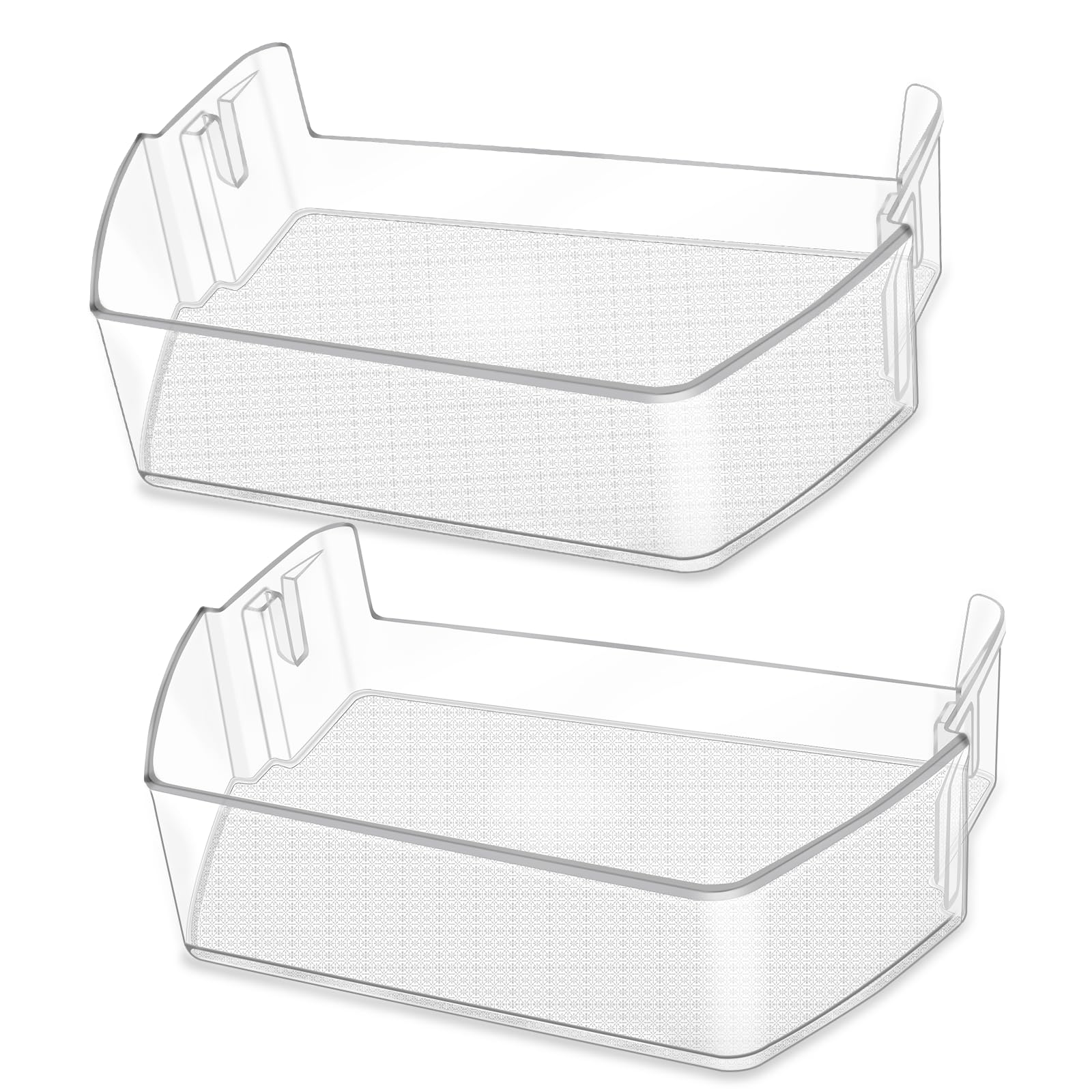 Photo 1 of [2 Pack] UPGRADED MAN64628601 Refrigerator Door Shelf Bin Compatible with LG Refrigerator Door Shelf Replacement Parts LG LRFCS25D3S LRFXS2503S LRFCS2503S Door Shelf Fridge Door Shelf Door Basket
