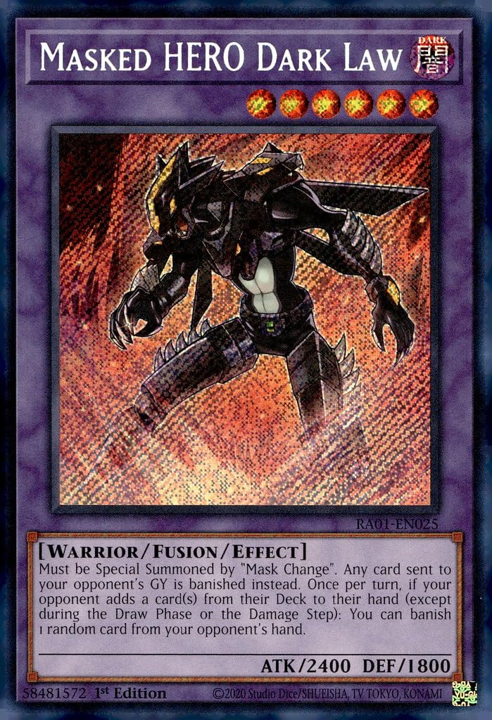 Amazon.com: Masked Hero Dark Law (Secret Rare) - RA01-EN025