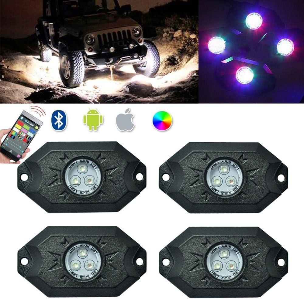 Amak LED Rock Light Kits Vehicle Boat Interior with Timing & Music Mode