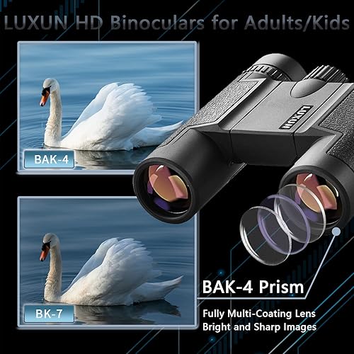 Miniatura 3 de LUXUN Binoculares compactos para adultos y niños, 15 x 25 pulgadas, mini prismáticos de alta potencia, binocular pequeño para observación de aves,