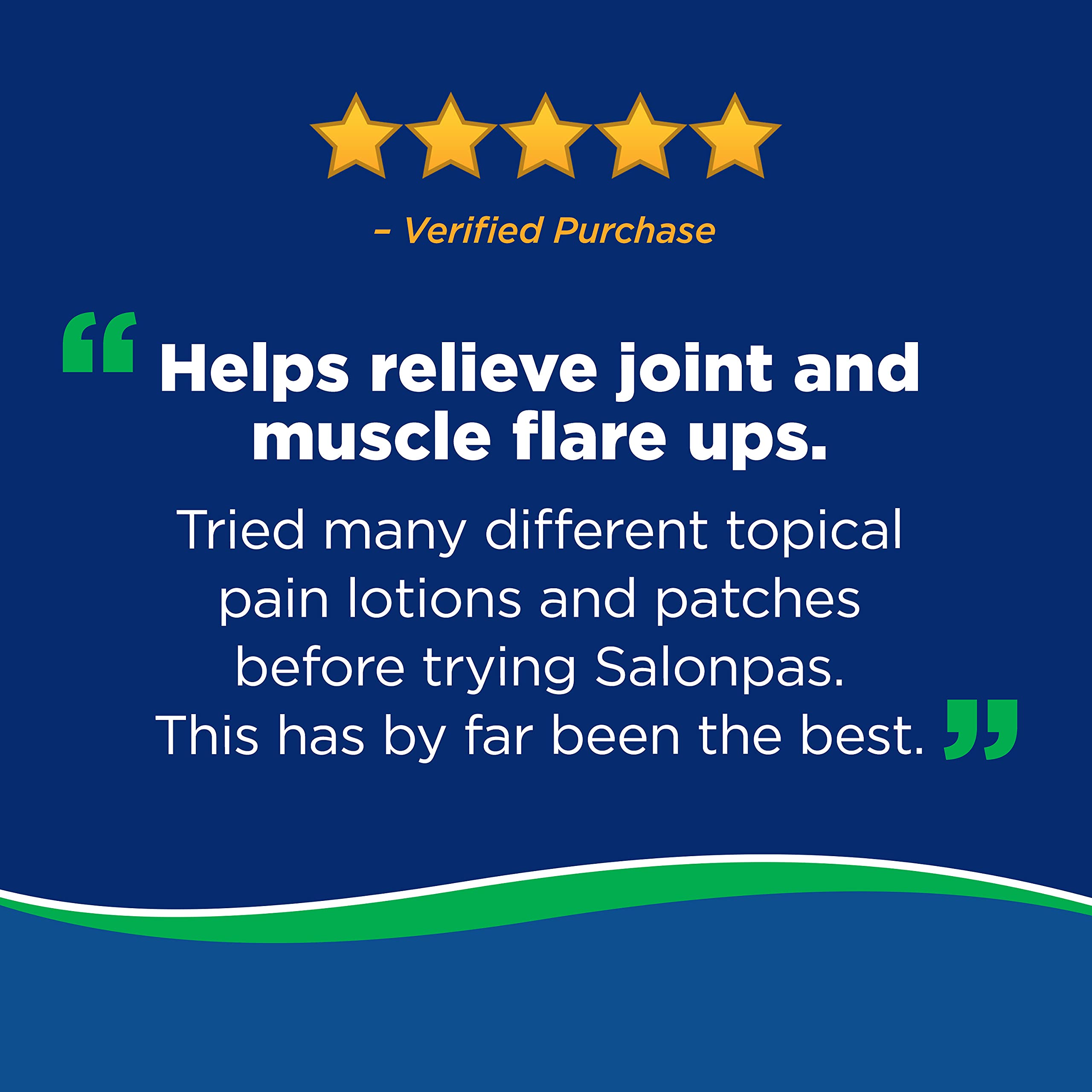 Salonpas Pain Relieving Patch, LARGE, 6 Count, for Back, Neck, Shoulder