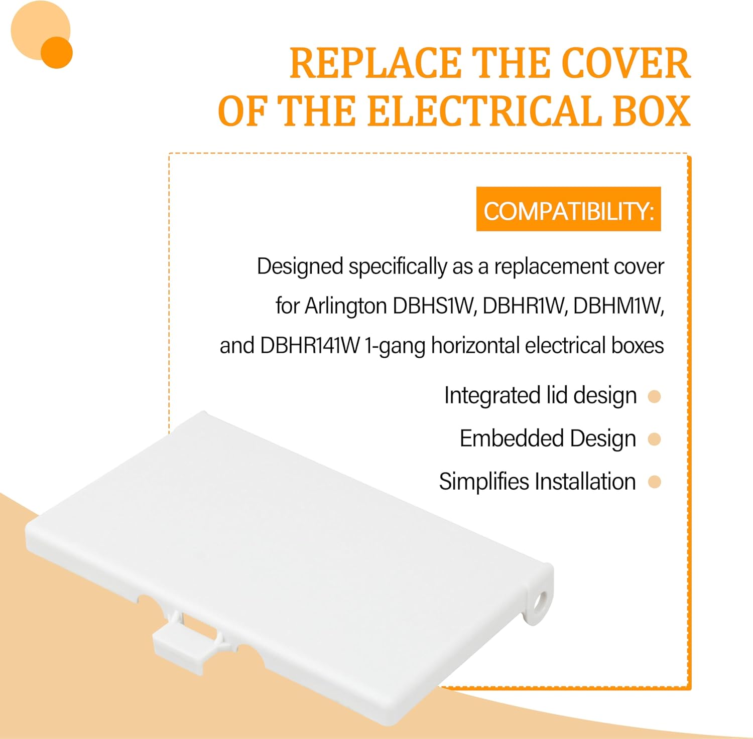 DBHW-1 Outdoor Outlet Electrical Cover, Extra Duty Replacement in use for All-Weather, Type 3r Enclosure Cover adapted to DBHS1W/DBHR1W/DBHM1W/DBHR141W Improve Electricity-white 3pcs (DBHW1-3)