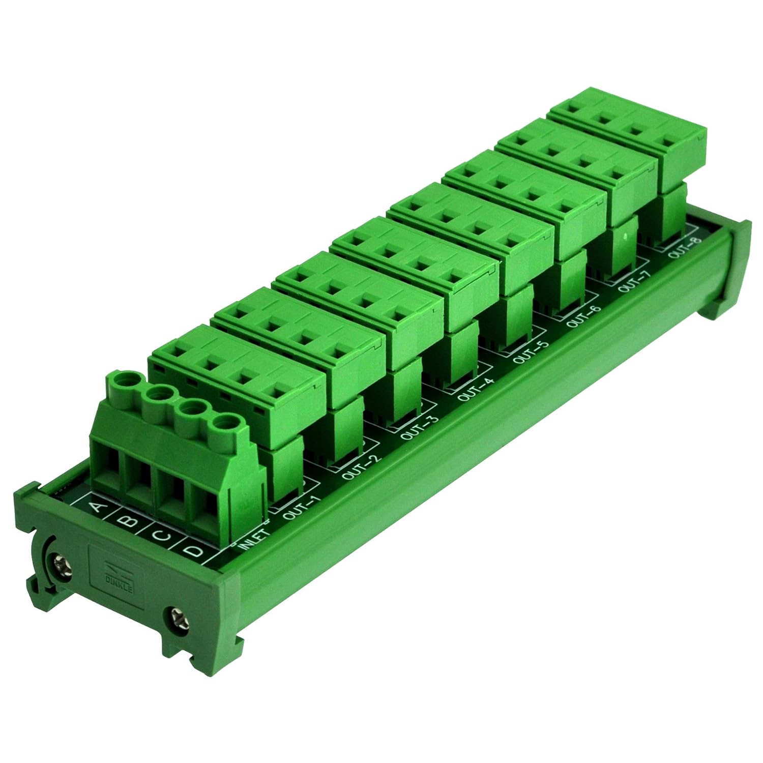 DIN Rail Mount 30A/300V 8x4 Position Pluggable Terminal Block Distribution Module