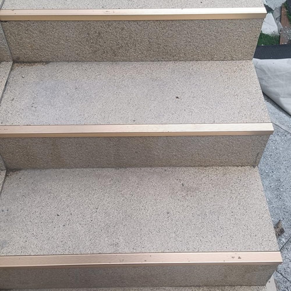 Paquete De 2 Protectores De Borde De Escalera Antideslizantes 50 90 100 120 150cm En Forma De L, Moldura Para Borde De Escalera Para Exteriores, Borde De Escalera De 5cm De Ancho(Silver,90cm-3
