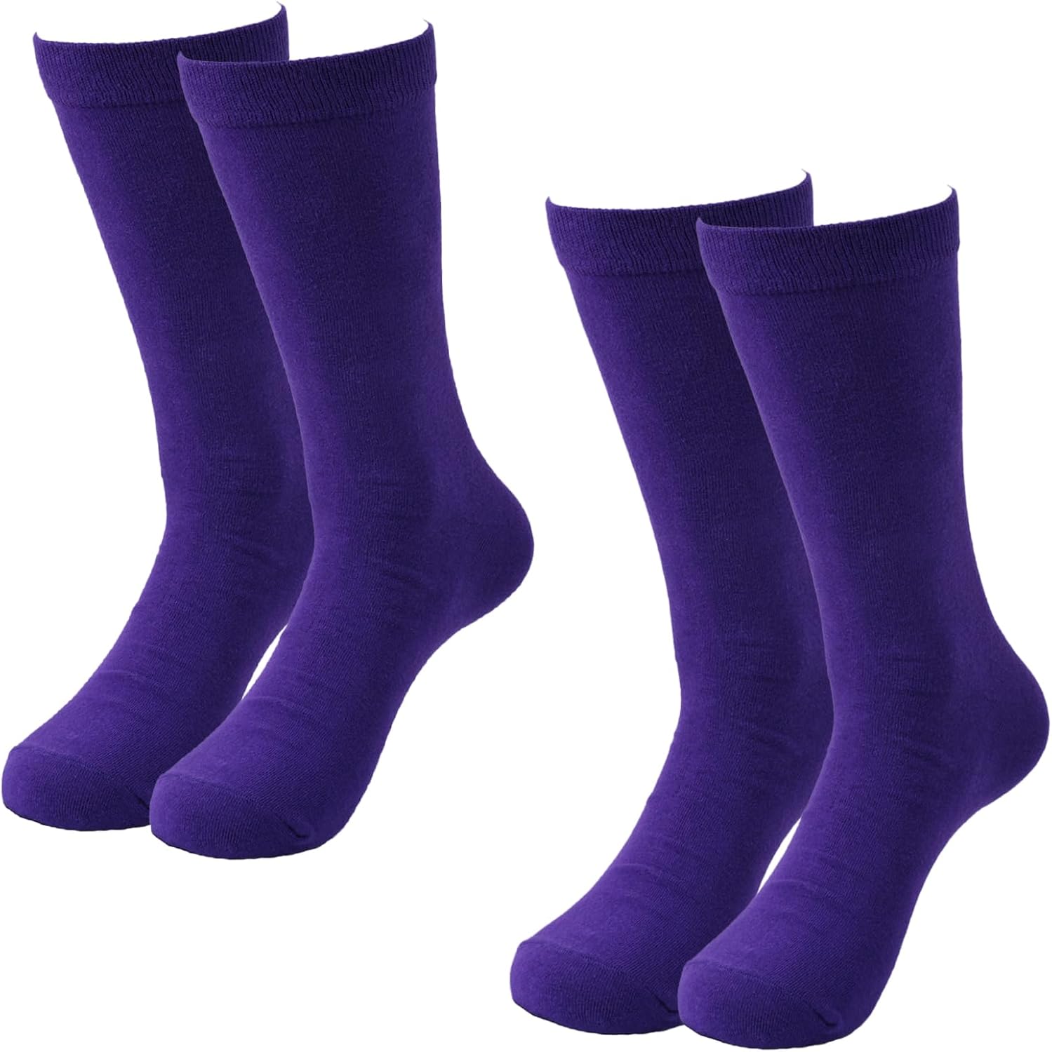 2 Pack Mens Socks Men's Combed Cotton Dress Crew Socks for Men Breathable Business/Casual Socks Size 8-13