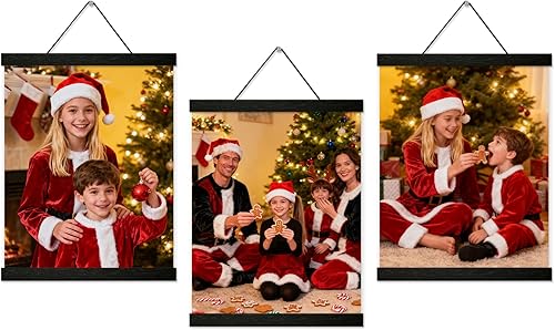 Paquete de 3 marcos magnéticos para colgar pósteres, 12 pulgadas, color negro, 12 x 16, 12 x 18, 12 x 20, 12 x 24 pulgadas, marcos magnéticos de