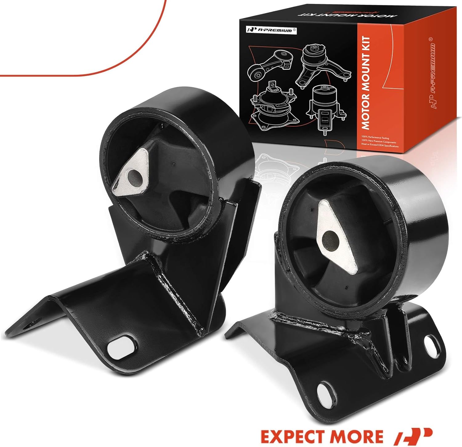 A-Premium 2PCS Front Left and Right Engine Motor Mount Kit Compatible with Jeep ZJ Series Grand Cherokee 1993-1998 4.0L, Replace# 52058503AB