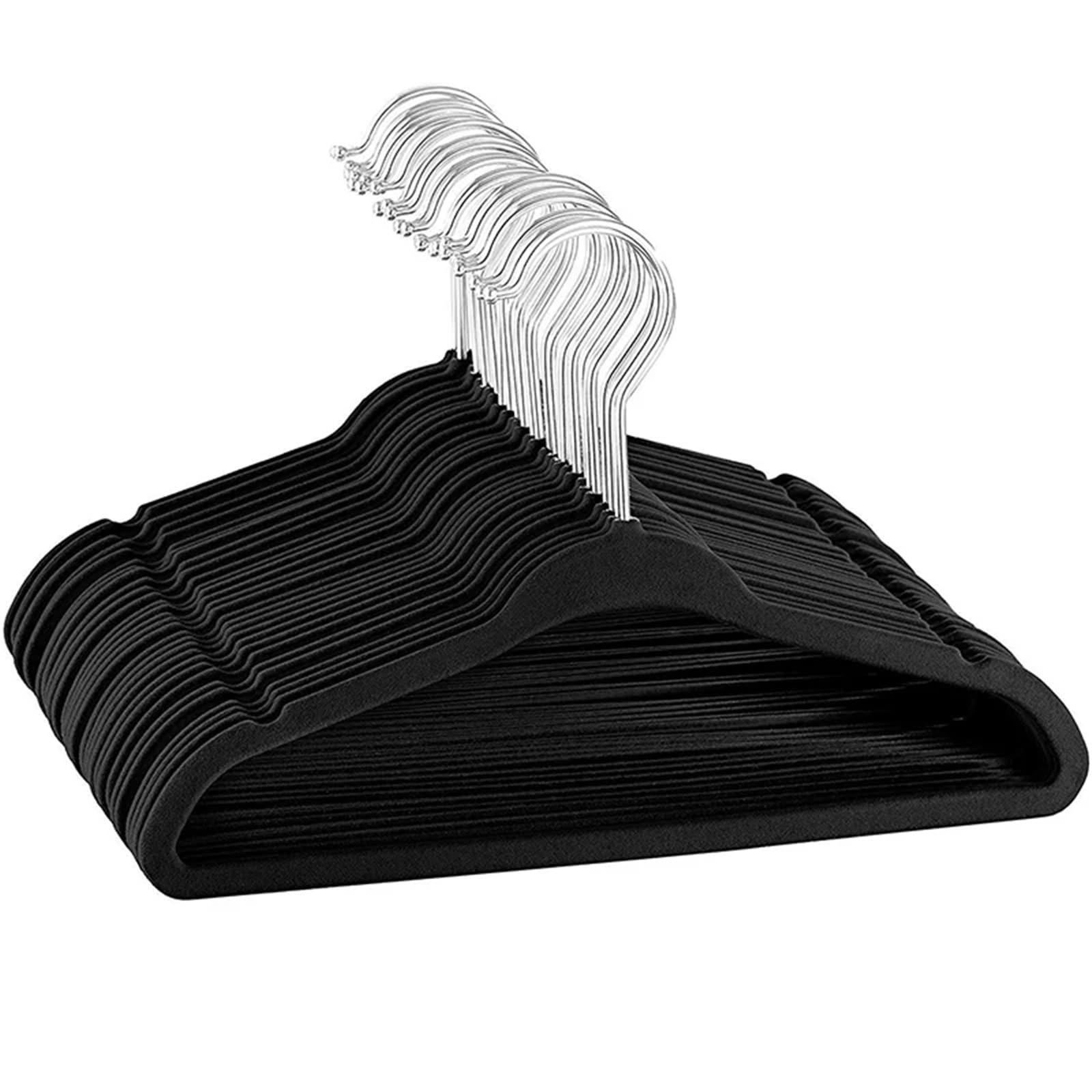 Flocked Hangers 10PCS Velvet Dryer Hanger 30CM Seamless Flocking Hook Dry And Wet Wardrobe Storage(M03)