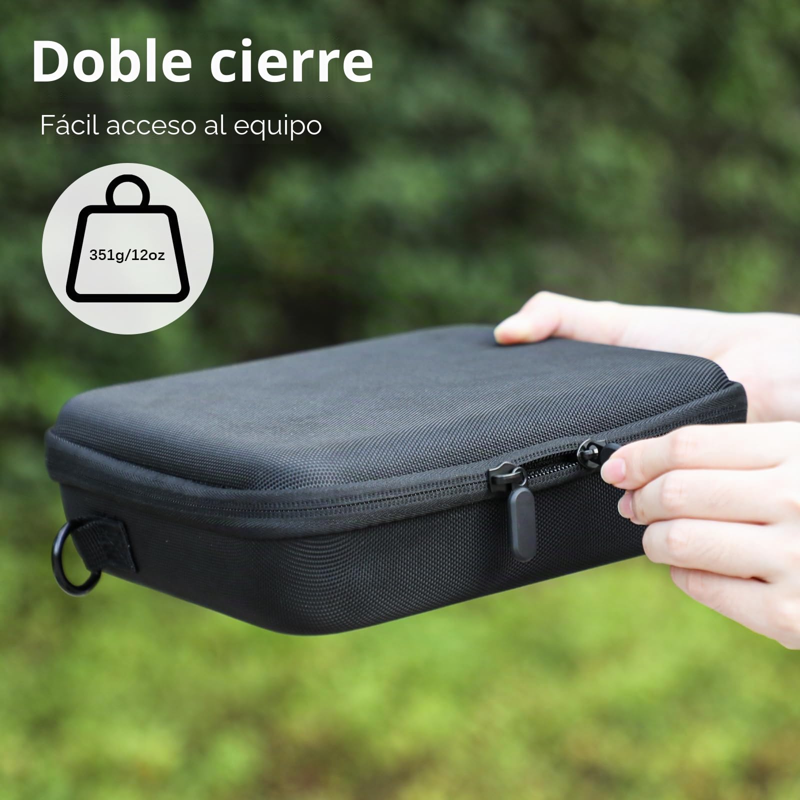AMAZEAR Funda de Transporte para Accesorios Insta360 GO Ultra - Bolsa de Viaje Impermeable con Correa, Estuche Rígido para Protección y Organización, Negro