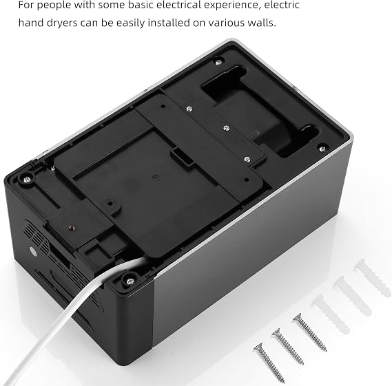 Automatic Hand Dryer, High Speed Hand Dryer 7s Fast Dry, Commercial Electric Hand Dryers for Office, Bathroom and Toilet 1000W, Dark Gray