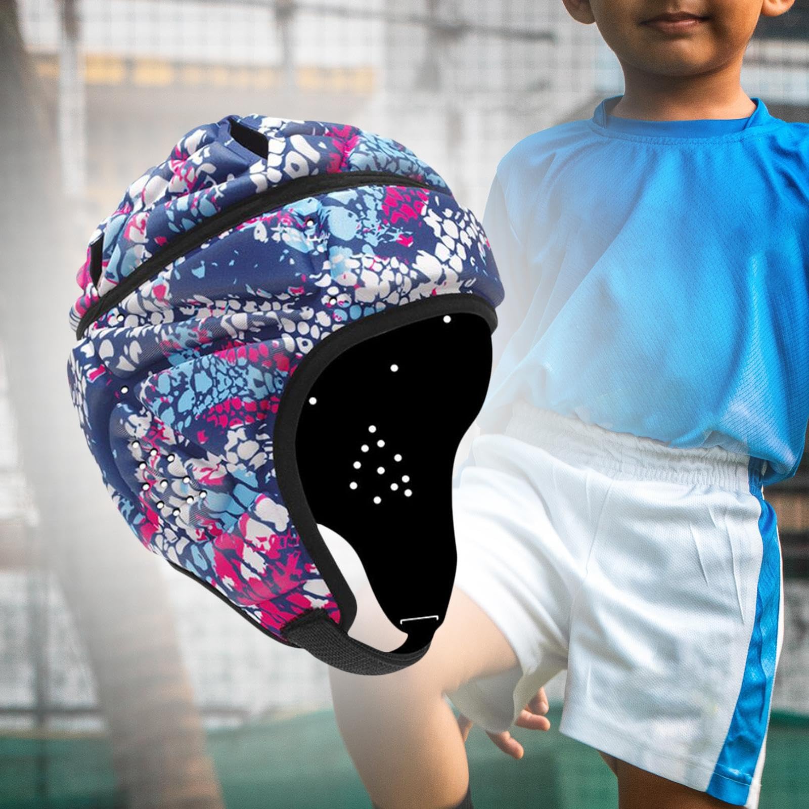 Kinder-Rugby-Helm, Rugby-Schutzkappe, atmungsaktiver Schutz, Fußball-Helm, Rugby-Kopfbedeckung für Kinder, die Flag-Football Spielen
