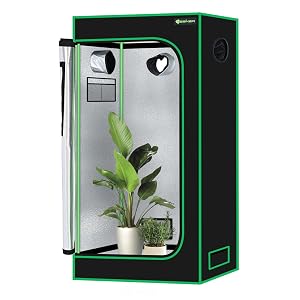 Yesker 2x2 Grow Tent 24x24x48 High Reflective Mylar Small Indoor Growing Tents 600D Oxford Cloth with Observation Window