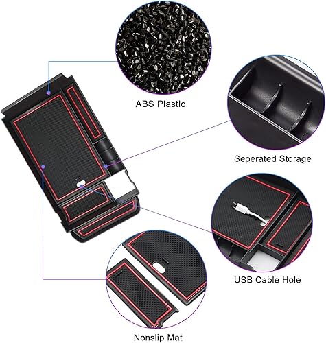 Miniatura 5 de SXCY Bandeja organizadora de consola central para Mazda CX30 CX-30 2021 2022 2023, bandeja organizadora de consola central para Mazda CX30 CX-30