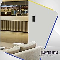 Vista 6 de ENERLITES Placa de pared dúplex para tomacorriente, cubierta de toma de corriente eléctrica, acabado brillante, tamaño mediano de 1 banda, 4.88" x