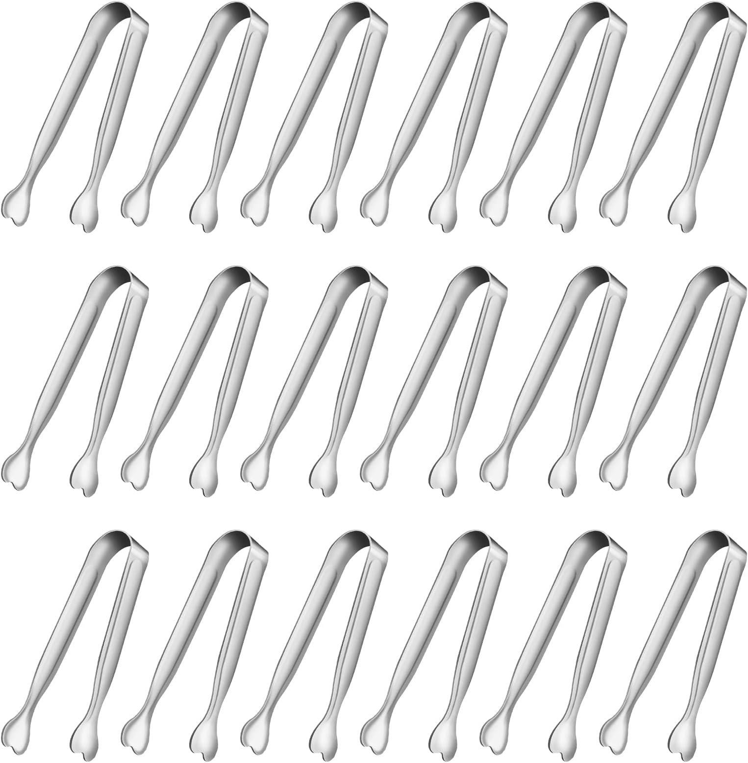 Mini Serving Tongs, Anytrp 18-Packs Stainless Steel Sugar Tongs, 4.3inch Ice Tongs Kitchen Appetizers Tongs for Coffee Bar, Tea Party, Desserts Party, Sugar and Ice Bucket