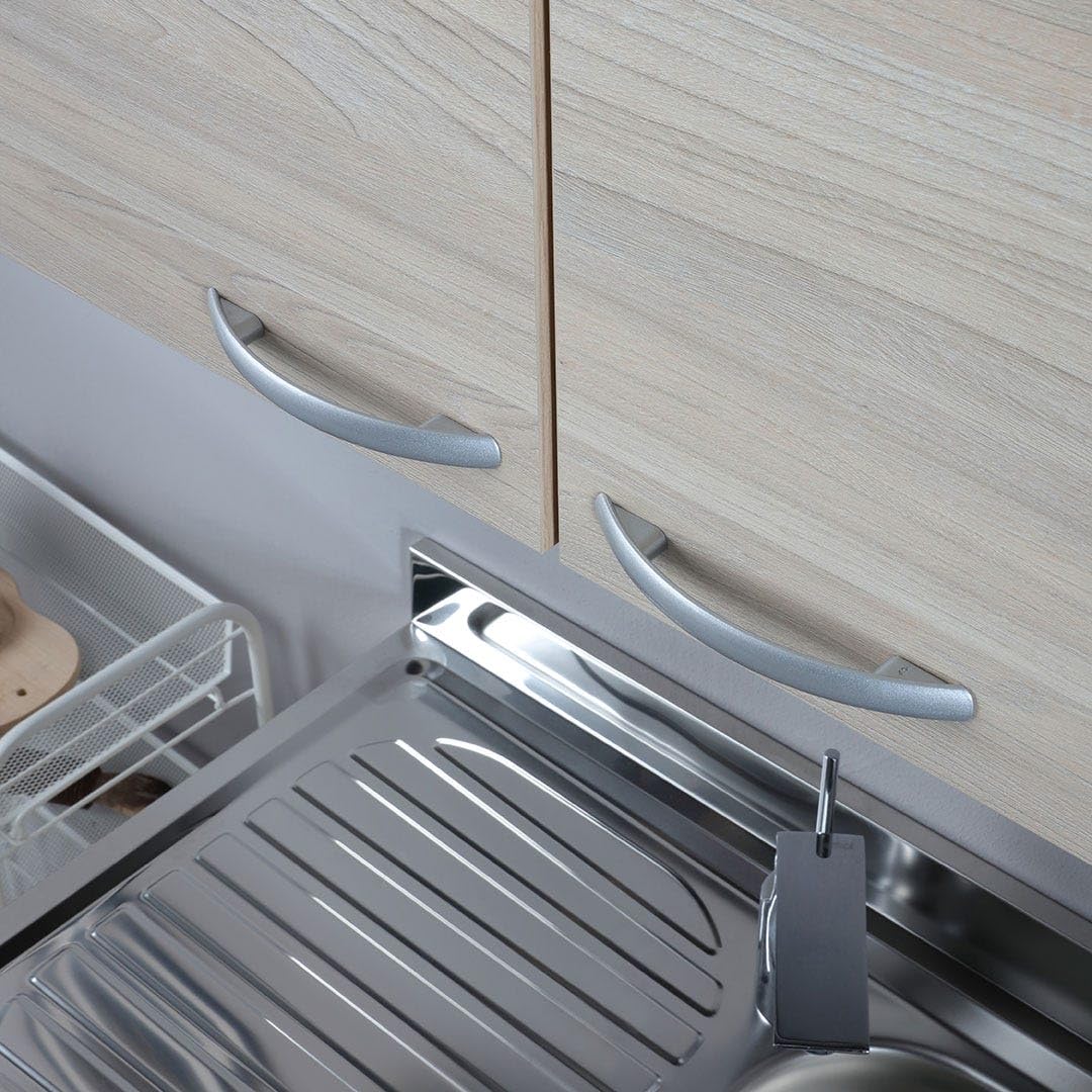 Cucina in Kit 80 cm Olmo con Mobile Sottolavabo e Pensile Scolapiatti - Moderna e Funzionale
